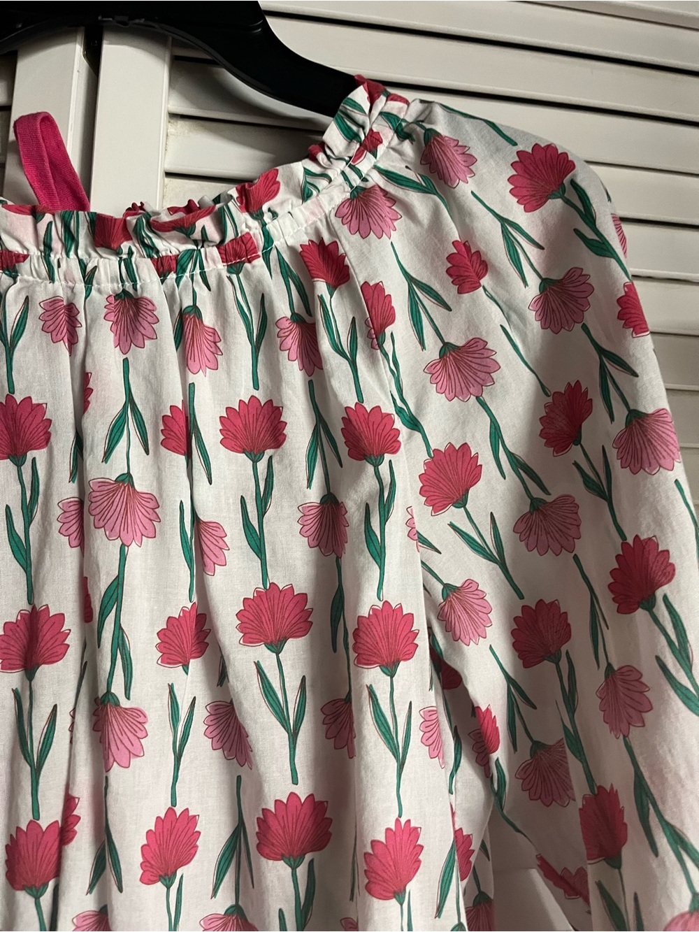 J. Crew White Blouse with Pink Floral Print - Picture 2 of 8
